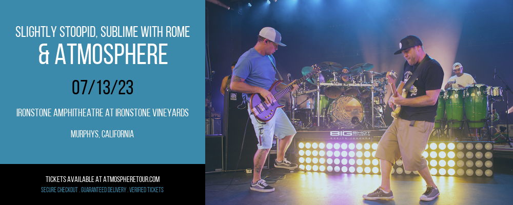 Slightly Stoopid, Sublime with Rome & Atmosphere at Atmosphere Tour
